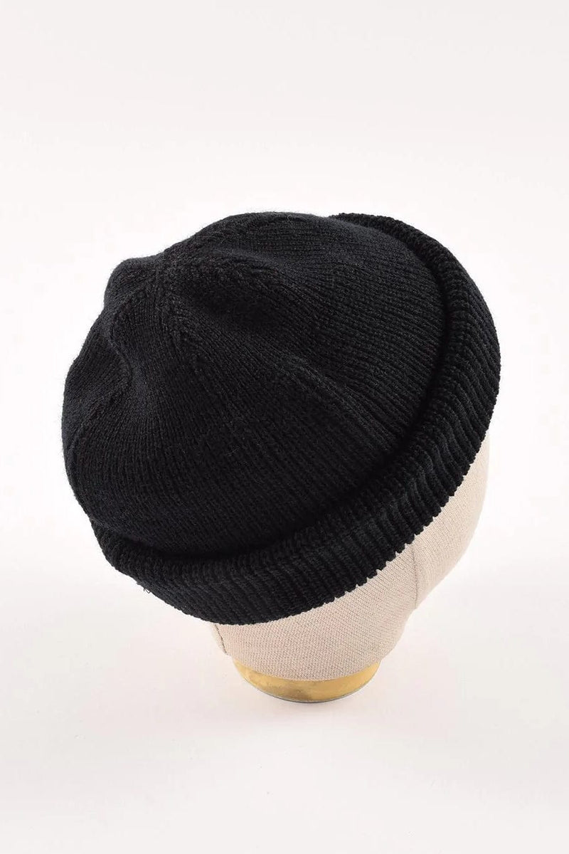 Wool Knit Watch Cap - Black