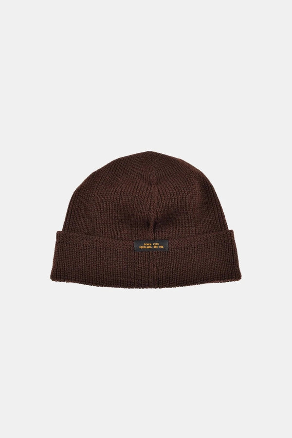 Wool Knit Watch Cap - Brown