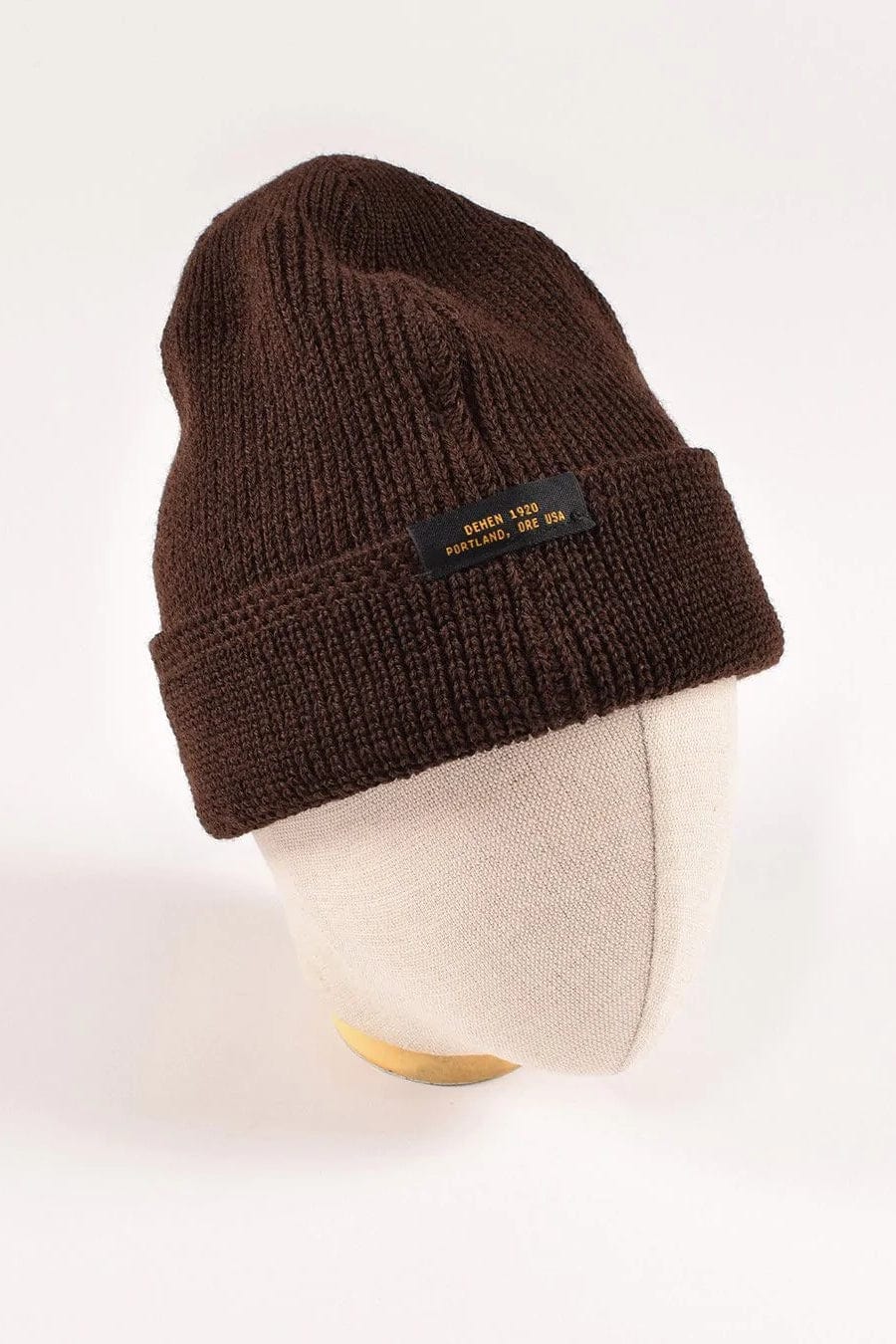 Wool Knit Watch Cap - Brown