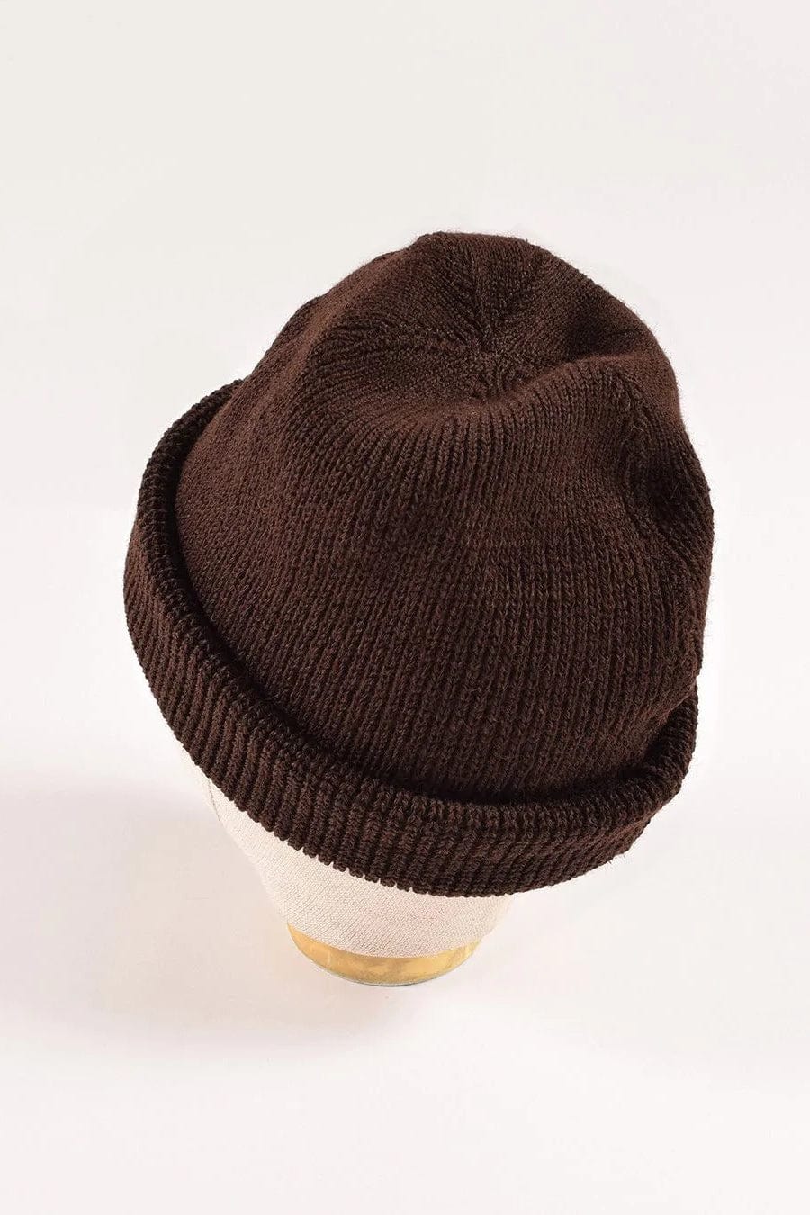 Wool Knit Watch Cap - Brown