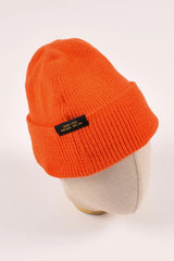 Wool Knit Watch Cap - Safety Orange