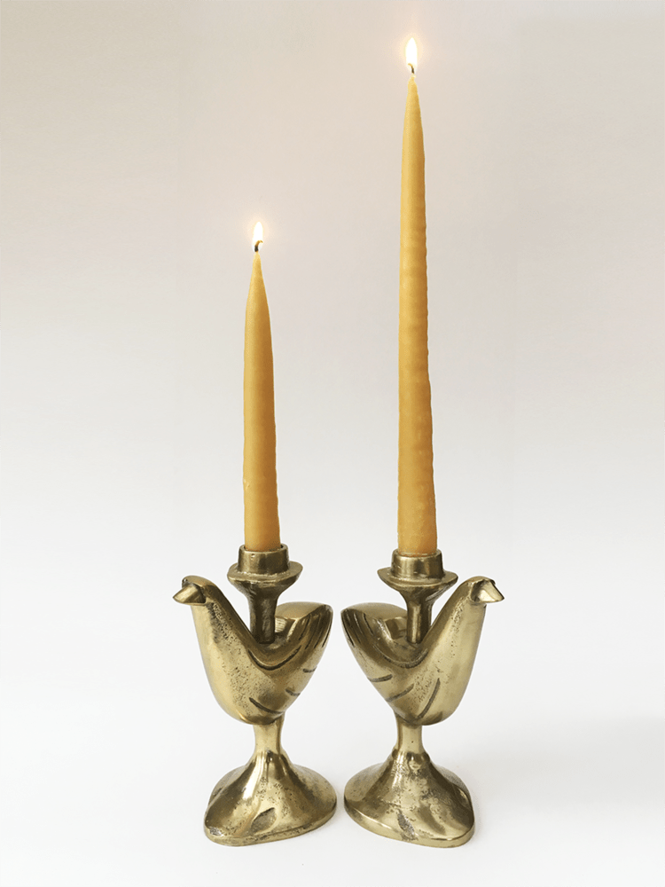 Hand Dipped Beeswax Tapers - Tall