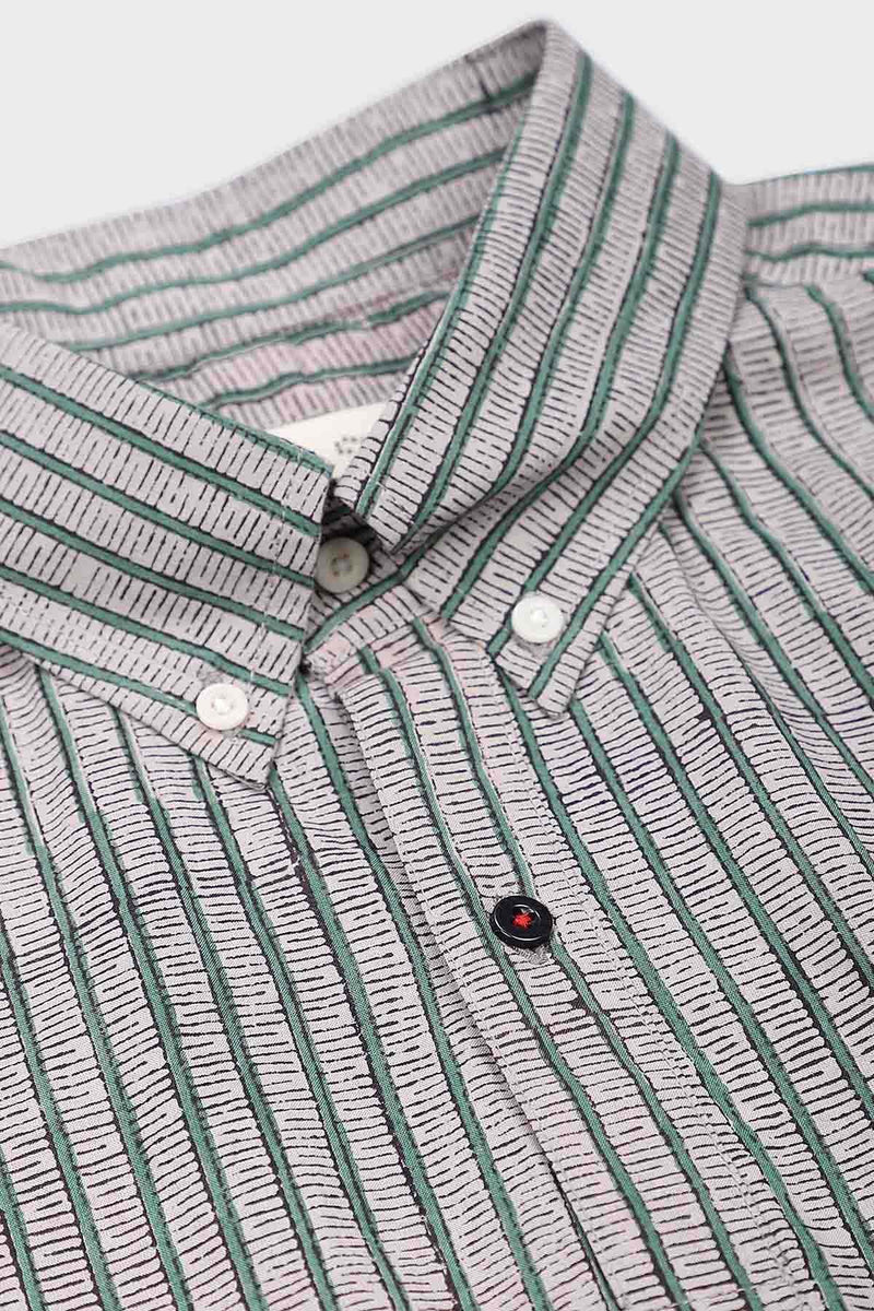 Henry Shirt - Stripes Print