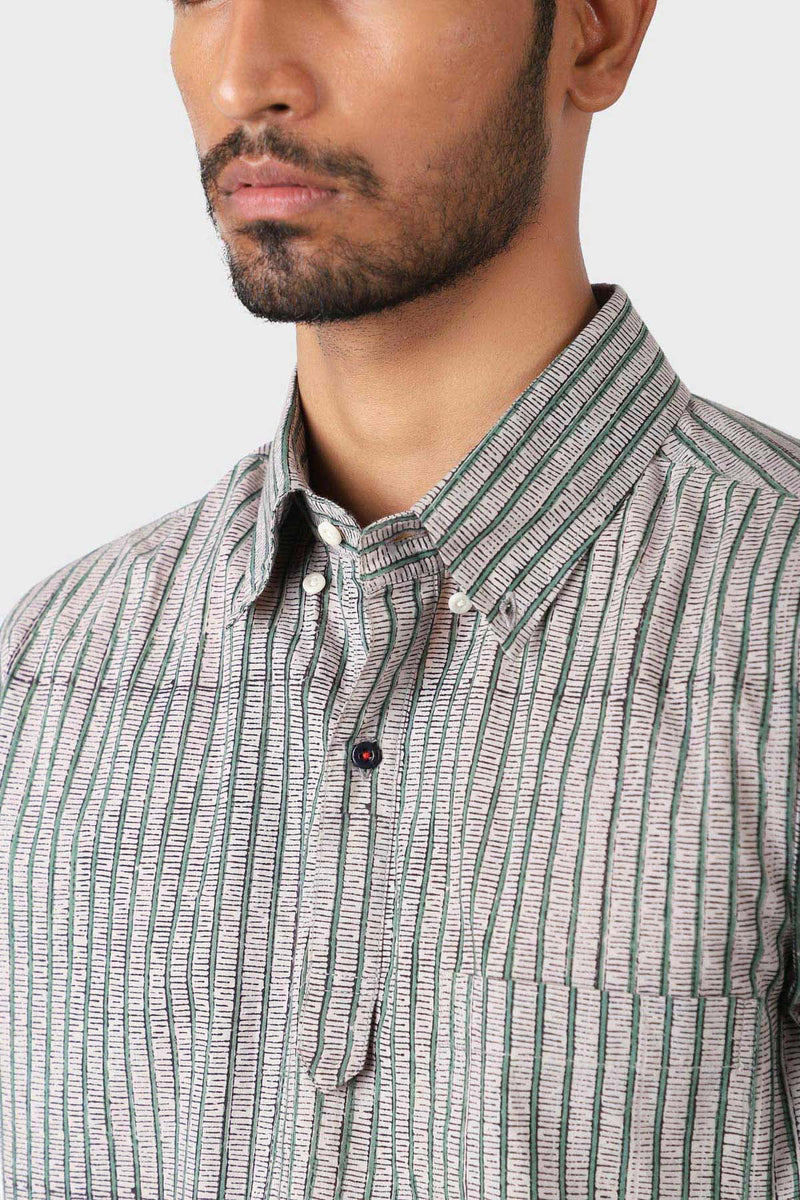 Henry Shirt - Stripes Print