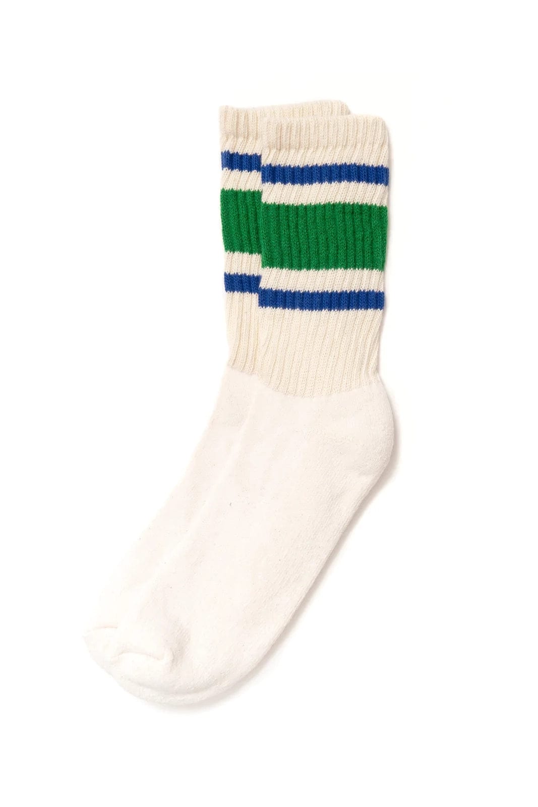 Retro Stripe Crew - Kelly Green / Royal