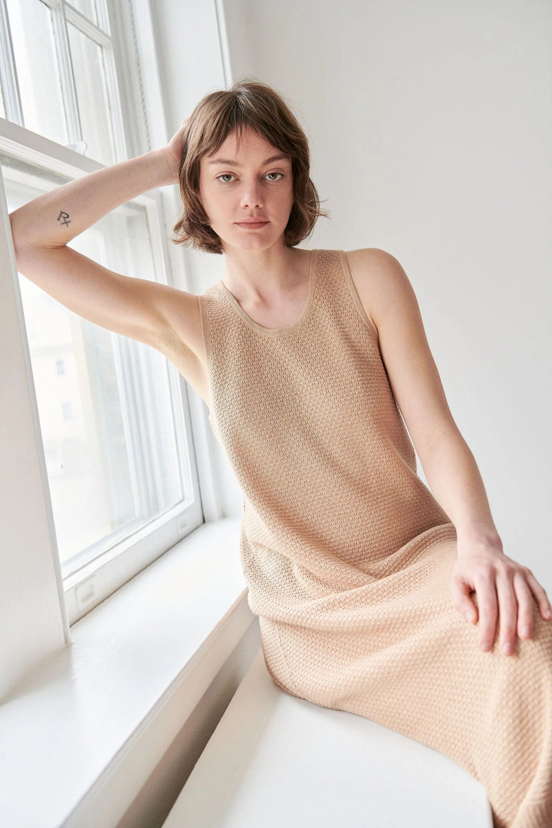 Lace Tank Dress - Sand