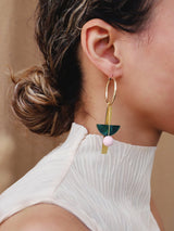 Abstract Charm Hoops - Green