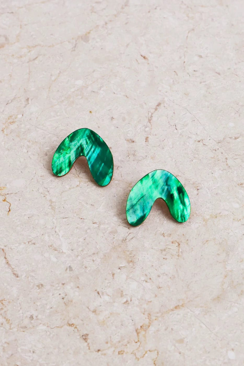 Cassia Studs - Emerald