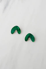 Cassia Studs - Emerald