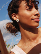Mini Bloom Studs - White Pearl