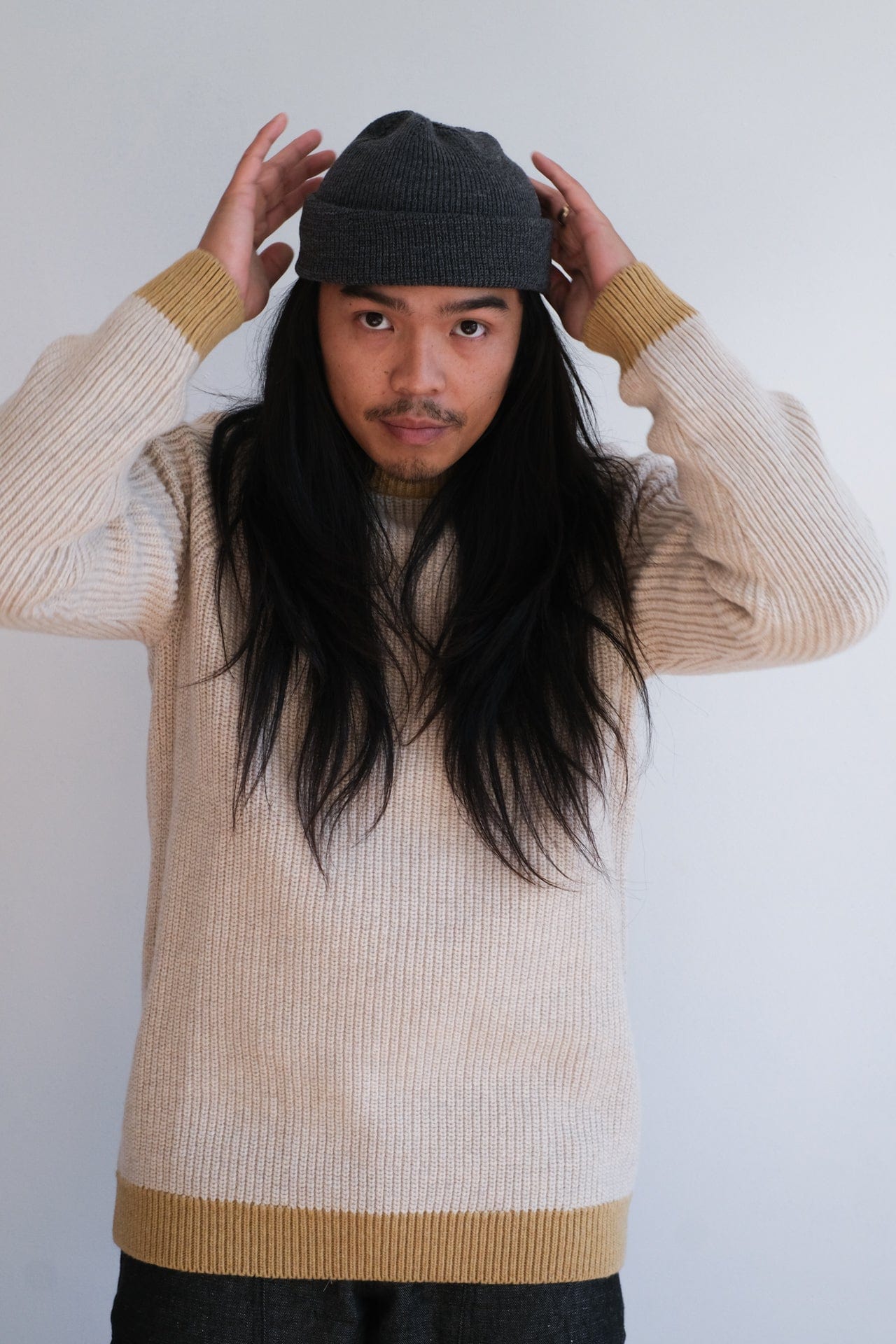 Wool Knit Watch Cap - Charcoal